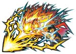  1boy baseball_cap black_hair electricity hat male_focus male_protagonist_(pokemon_sm) official_art open_mouth pikachu pokemon pokemon_(creature) pokemon_(game) pokemon_sm pose shirt shorts striped striped_shirt tan yellow_eyes z-ring 