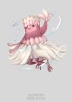  absurdres artist_name bird character_name dated flower grey_background highres kenshih no_humans oricorio pokemon pokemon_(creature) pokemon_(game) pokemon_sm simple_background solo wings 