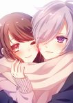  asahina_tsubaki brothers_conflict brown_eyes brown_hair hinata_ema moyui_(myi_005) violet_eyes white_hair 