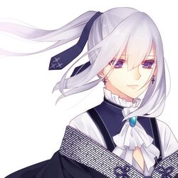  ken_ga_kimi kuroba_saneaki moyui_(myi_005) violet_eyes white_hair 