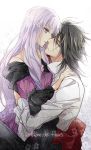  icylove leon_(reine_des_fleurs) reine_des_fleurs violet_eyes violette_(reine_des_fleurs) white_hair 