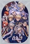  5boys 6+girls aqua_(fire_emblem_if) armor blonde_hair blue_hair bow breasts bridal_gauntlets brother_and_sister brothers brown_eyes camilla_(fire_emblem_if) circlet cleavage cleavage_cutout detached_sleeves drill_hair dual_persona elise_(fire_emblem_if) family fire_emblem fire_emblem_if flower hair_bow hair_flower hair_ornament hairband hinoka_(fire_emblem_if) holding holding_sword holding_weapon japanese_armor leon_(fire_emblem_if) marx_(fire_emblem_if) multiple_boys multiple_girls my_unit_(fire_emblem_if) pointy_ears purple_hair red_eyes redhead ryouma_(fire_emblem_if) sakura_(fire_emblem_if) short_hair siblings silver_hair sisters smile sword takumi_(fire_emblem_if) twin_drills weapon 