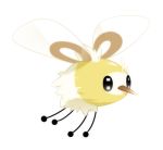  aru_(r1_0101) cutiefly insect_wings no_humans pokemon pokemon_(creature) pokemon_(game) pokemon_sm simple_background solo white_background wings 