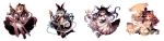  4girls absurdres animal_ears beaker bikini black_legwear blonde_hair bow breasts cape cleavage danua doll doraf dress erun_(granblue_fantasy) ferry_(granblue_fantasy) flower grafos granblue_fantasy gretel_(granblue_fantasy) hair_bow hair_flower hair_ornament hairband hansel_(granblue_fantasy) highres horns large_breasts leg_up long_hair long_image multiple_girls ponytail purple_hair red_eyes sara_(granblue_fantasy) simple_background sitting stuffed_toy swimsuit thigh-highs thigh_strap vira white_background white_dress wide_image wiriam07 zettai_ryouiki 