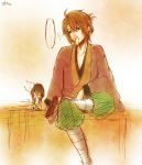  brown_eyes brown_hair hakuouki_shinsengumi_kitan okita_souji_(hakuouki) poncho_49 yukimura_chizuru 