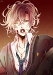  brown_eyes brown_hair diabolik_lovers mukami_yuma poncho_49 