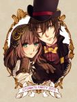  ars&egrave;ne_lupin brown_hair cardia_(code:_realize) code:_realize green_eyes onoco yellow_eyes 