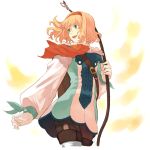  blonde_hair boots bow_(weapon) gloves green_eyes hairband natalia_luzu_kimlasca_lanvaldear pantyhose scarf short_hair smile solo tales_of_(series) tales_of_the_abyss thigh-highs thigh_boots thighhighs weapon 