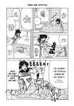  cirno comic flying hakurei_reimu hard_translated highres kotatsu melting monochrome satou_yuuki table touhou translated 