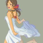  axis_powers_hetalia bare_shoulders barefoot bow brown_eyes brown_hair chemise dark_skin dress grey_background hair_bow hair_ornament hair_ribbon happy k_amatiku looking_back lowres open_mouth ponytail ribbon running seychelles_(hetalia) short_hair short_twintails simple_background skirt skirt_lift sleeveless smile solo sun_dress sundress tan teeth twintails 