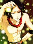  bad_id freckles highres kanameyura male muscle one_piece portgas_d_ace shirtless solo 