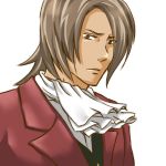  blue_eyes brown_hair cosplay crossover formal gyakuten_saiban male miles_edgeworth mitsurugi_reiji mitsurugi_reiji_(cosplay) raven seiyuu_connection short_hair solo suit takemoto_eiji tales_of_(series) tales_of_vesperia 