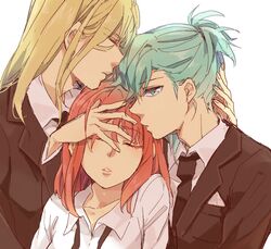  blonde_hair blue_eyes camus_(uta_no_prince-sama) karuha mikaze_ai nanami_haruka uta_no_prince-sama 