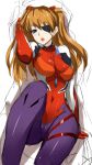  1girl blue_eyes blush bodysuit brown_hair evangelion:_3.0_you_can_(not)_redo eyepatch kamishiro_ryuu long_hair neon_genesis_evangelion open_mouth orange_hair pilot_suit plugsuit rebuild_of_evangelion shikinami_asuka_langley solo souryuu_asuka_langley 