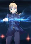  ahoge blonde_hair blue_eyes fate/stay_night fate/zero fate_(series) formal highres invisible_air necktie pant_suit saber suit wujia_xiaozi 