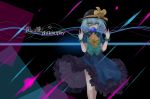  1girl aqua_eyes ascot commentary_request covered_mouth hat highres komeiji_koishi leaf1031 looking_at_viewer short_hair silver_hair solo third_eye touhou translated 