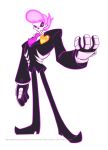  1boy animated animated_gif atomi-cat bouncing formal heart lewis_(mystery_skulls) male_focus mystery_skulls necktie pink_eyes pink_hair skeleton solo standing suit transparent_background watermark web_address 