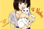  1girl abiko_yuu cat english original romaji short_hair 