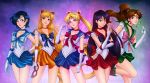  5girls aino_minako bishoujo_senshi_sailor_moon blonde_hair blue_eyes blue_hair breasts brittany_fuerst brown_hair choker circlet cleavage crescent crescent_earrings double_bun earrings elbow_gloves gloves green_eyes hair_ornament heart heart_earrings hino_rei inner_senshi jewelry kino_makoto miniskirt mizuno_ami multiple_girls ponytail purple_hair sailor_jupiter sailor_mars sailor_mercury sailor_moon sailor_senshi sailor_venus skirt tsukino_usagi twintails v watermark web_address white_gloves 