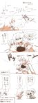  !! 2girls akagi_(kantai_collection) comic highres kaga_(kantai_collection) kantai_collection monochrome multiple_girls muneate open_mouth rebecca_(keinelove) translation_request 