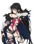  1girl absurdres bandages black_hair highres long_hair official_art solo tales_of_(series) tales_of_berseria torn_clothes velvet_crowe yellow_eyes 