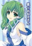  green_eyes green_hair katagiri_chisato kochiya_sanae snake touhou 