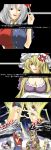  &gt;:) &gt;:d 6+girls :d anger_vein angry bangs blonde_hair blue_eyes breast_hold breast_suppress breasts bust chen cleavage confrontation crossed_arms elbow_gloves eye_contact gloves hair_over_eyes hair_over_one_eye hair_ribbon hat highres inaba_tewi large_breasts long_hair multiple_boys multiple_girls open_mouth r0g0b0 reisen_udongein_inaba ribbon shaded_face silver_hair sin_sack smile tears touhou translation_request yagokoro yagokoro_eirin yakumo_ran yakumo_yukari yellow_eyes 