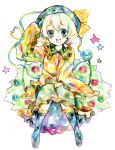  hat highres komeiji_koishi legomaru smile touhou traditional_media watercolor watercolor_(medium) 