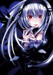  doll_joints feathers naughty_face red_eyes rozen_maiden silver_hair suigintou 