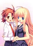  blonde_hair blue_eyes brown_hair evangeline_a_k_mcdowell long_hair mahou_sensei_negima mahou_sensei_negima! negi_springfield 