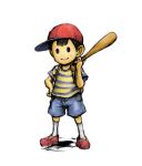  bag baseball_bat black_hair hat lowres mother_(game) mother_2 ness smile 