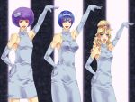  alternate_hairstyle ayo blonde_hair blue_eyes blue_hair cosplay crossdressing crossdressinging dress elbow_gloves gloves hand_on_hip headband kagamine_len kaito kamui_gakupo long_hair makeup male margaret_camellia_yazima naomi_camellia_yazima open_mouth parody pose purple_eyes purple_hair short_hair smile strawberry_camellia_yazima violet_eyes vocaloid yajima_biyoushitsu yazima_beauty_salon 