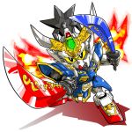  dual_wield dual_wielding gundam kin robot ryuubi_gundam sangokuden sd_gundam sd_gundam_sangokuden solo sword weapon 