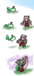  bfa chibi comic ex-keine ex_keine fujiwara_no_mokou kamishirasawa_keine silent_comic sukusuku_hakutaku touhou 