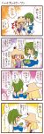  comic dei_shirou detached_sleeves frog highres kochiya_sanae moriya_suwako one-piece_swimsuit orenji_zerii swimsuit touhou translated translation_request 