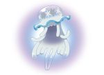  commentary full_body gradient gradient_background jellyfish nihilego nihilism no_humans official_art pokemon pokemon_(game) pokemon_sm solo tentacles transparent ub-01 ultra_beast 