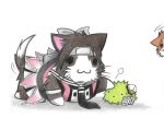  :3 animal_ears animalization cat cat_ears cat_tail colored_pencil_(medium) commentary_request dainamitee forehead_protector guinea_pig hachimaki hair_ornament hat headband inazuma_(kantai_collection) jintsuu_(kantai_collection) kantai_collection military_hat neckerchief no_humans non-human_admiral_(kantai_collection) plasma-chan_(kantai_collection) pleated_skirt remodel_(kantai_collection) school_uniform serafuku simple_background skirt tail tail_wagging traditional_media triangle_mouth white_background 