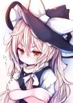  &gt;:/ 1girl beni_shake black_dress blonde_hair blush bow braid brown_eyes closed_mouth commentary_request crossed_arms dress hat hat_bow kirisame_marisa long_hair looking_at_viewer puffy_short_sleeves puffy_sleeves short_sleeves side_braid solo touhou upper_body white_bow witch_hat 