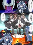  6+girls comic commentary_request cooler_(dragon_ball) crossover dragon_ball dragon_ball_z haruna_(kantai_collection) hiei_(kantai_collection) highres kantai_collection kirishima_(kantai_collection) kongou_(kantai_collection) multiple_girls non-human_admiral_(kantai_collection) northern_ocean_hime parody remodel_(kantai_collection) shinkaisei-kan tonchinkan translation_request wo-class_aircraft_carrier 