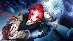  kokuchou_no_psychedelica minato_ai red_eyes red_hair yamato_(kokuchou_no_psychedelica) yuiga_satoru 