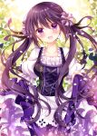 blush dress gochuumon_wa_usagi_desuka? long_hair nogi_takayoshi purple_eyes smile tedeza_rize twintails violet_hair 