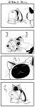  4koma :3 backpack bag cat comic greyscale highres monochrome no_humans original siamese_cat translated yamano_rinrin 