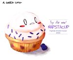  0_0 1boy blueberry blush_stickers caribun cupcake english food fruit napstablook objectification pastry sprinkles undertale 