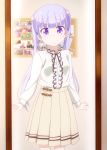  1girl dress highres long_hair new_game! purple_hair screencap suzukaze_aoba violet_eyes 