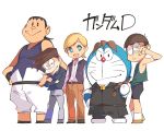  5boys black_hair blonde_hair blue_eyes braid brown_hair chang_wufei chang_wufei_(cosplay) cosplay dekisugi_hidetoshi doraemon doraemon_(character) duo_maxwell duo_maxwell_(cosplay) glasses gouda_takeshi gundam gundam_wing heero_yuy heero_yuy_(cosplay) honekawa_suneo long_hair multiple_boys nobi_nobita ponytail quatre_raberba_winner quatre_raberba_winner_(cosplay) short_hair single_braid trowa_barton trowa_barton_(cosplay) 