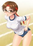  glasses gym_uniform hida_tatsuo hoshina_tomoko thigh-highs to_heart 
