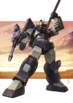  antennae arm_cannon clouds desert dougram mecha realistic science_fiction shoulder_cannon signature solo taedu taiyou_no_kiba_dougram weapon 