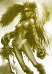  feathers harpy large_breasts lb monster_girl original sword weapon wings 