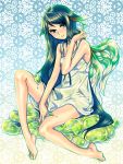  feet green_hair highres julion_(akesuzu) saya saya_no_uta slime 