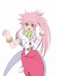  arche_klein bracelet elbow_gloves gloves jewelry long_hair official_art pink_eyes pink_hair ponytail smile tales_of_(series) tales_of_phantasia 
